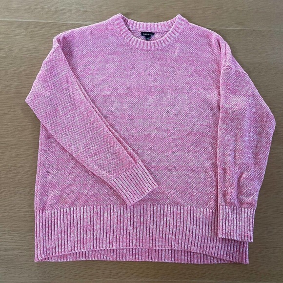 Women's Torrid Size 1X Pullover Drop Shoulder Sweater Baby Pink - Picture 1 of 6